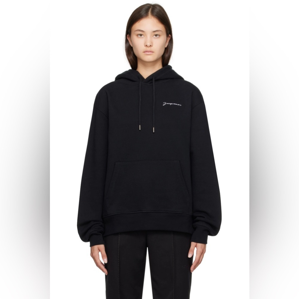 JACQUEMUS
Black Le Papier 'Le Sweatshirt Brodé' Hoodie